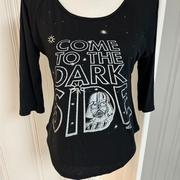 Star Wars Tops - Star Wars Black 'Come to the Dark Side' Women's Long Sleeve Tee